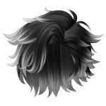 Black and White Messy Sidepart