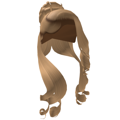 Curly Bun Half Up Half Down *Blonde* Roblox item