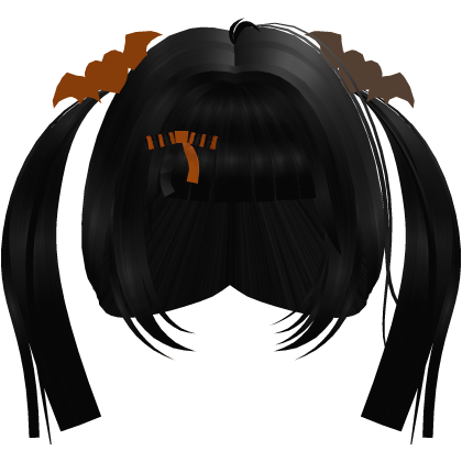 cute baby black low pigtails bat halloween 