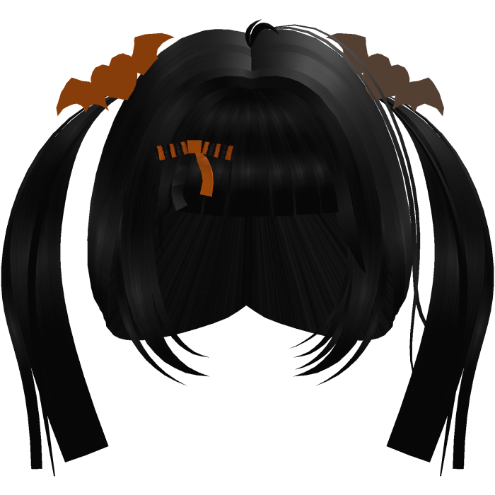 cute baby black low pigtails bat halloween 