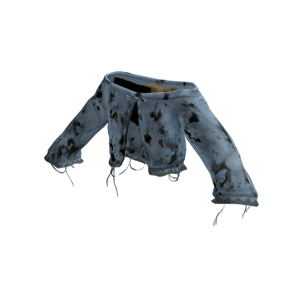 Distressed Spotted Off-Shoulder Top