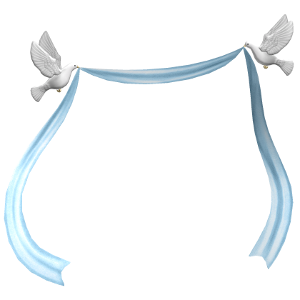 Birds of Peace Elegant Blue Ribbon Background Roblox item