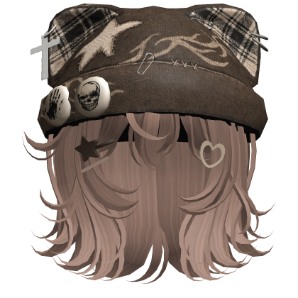Milktea Streetwear Y2K Beanie Girl Hair