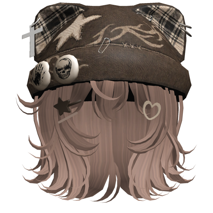 Milktea Streetwear Y2K Beanie Girl Hair