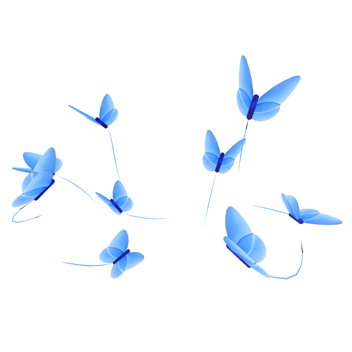 Frutiger Aero Webcore Blue Butterflies