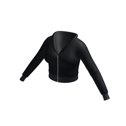 Tracksuit Hoodie Black Euina Baddie Cropped Crop Roblox NoFilter