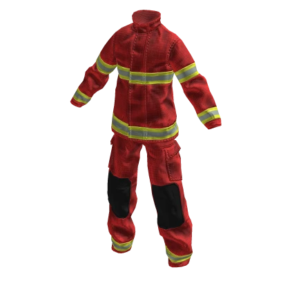 Red Firefighter Fire Protection Suit Uniform | Roblox Item - Rolimon's