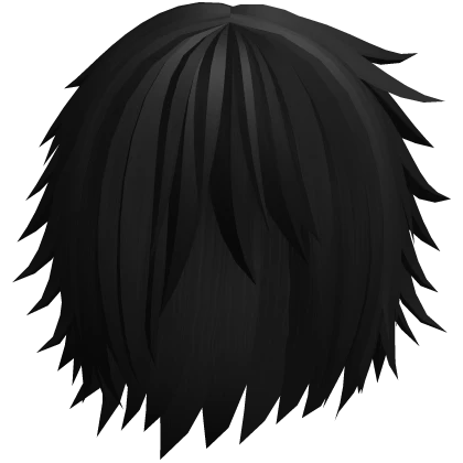 Black Messy Anime Japanese Emo Boy Hair | Roblox Item - Rolimon's