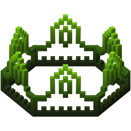 Green 8-Bit Royal Crown Outline Recolor (Addon)