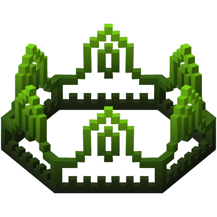 Green 8-Bit Royal Crown Outline Recolor (Addon)