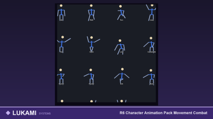 R6 Character Animation Pack Movement Combat preview 2