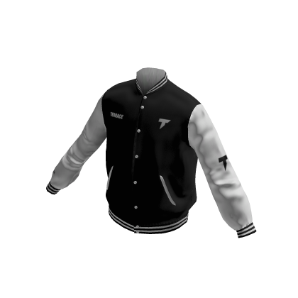 Terrace Black with White Sleeves Varsity Jacket thumbnail