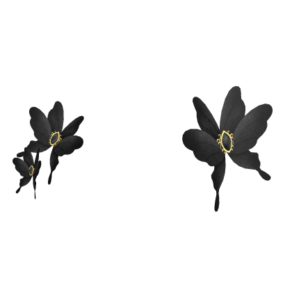 Ethereal Fairy hair clips - Black/gold Roblox item