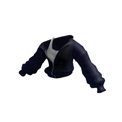 Blue Y2K Oversized off-shoulder hoodie w/tank top thumbnail