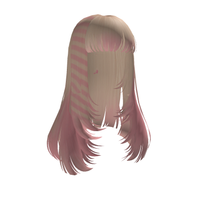 Y2K Blonde Bangs w/ Pink Streaks Diva Hair 2000s