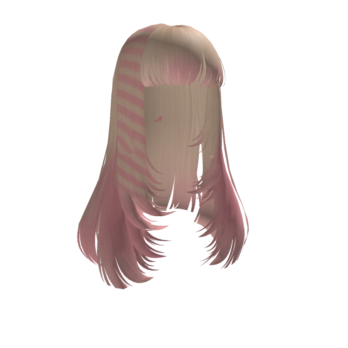 Y2K Blonde Bangs w/ Pink Streaks Diva Hair 2000s