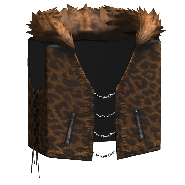 Emo Punk Vest Y2K w/ fur