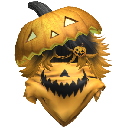 Halloween Bandit Pumpkin Top Wavy Orange Hair V3 Roblox item