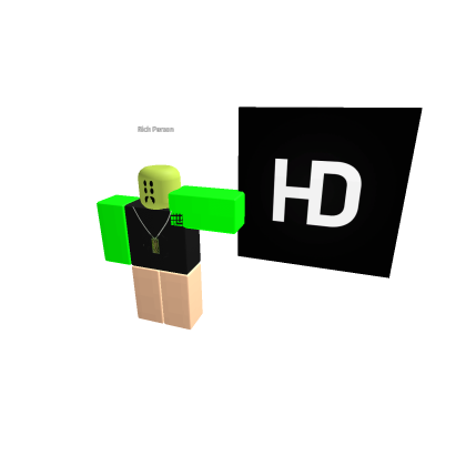Rich Person holding HD Admin