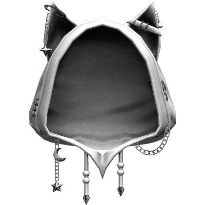 White cat hoodie with Y2K cross