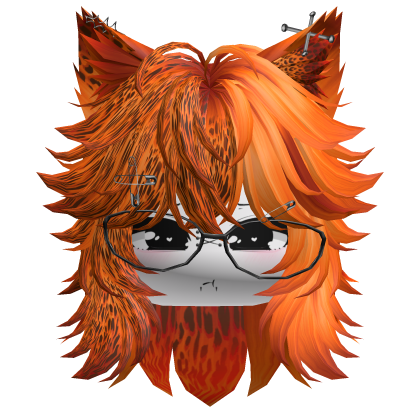Moe Furry Wolfcut (Orange Leopard)