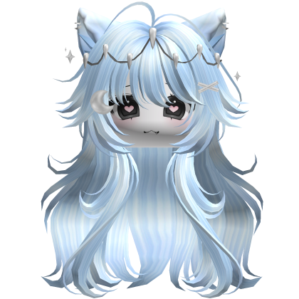 Super Fluffy Anime Werewolf w/ Face (Blue)