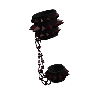 Chain Spike Punk Leg Bracelets | Black Blood Red thumbnail