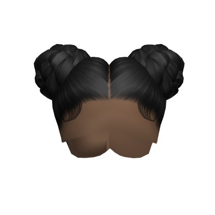 Black Braided Buns Roblox item