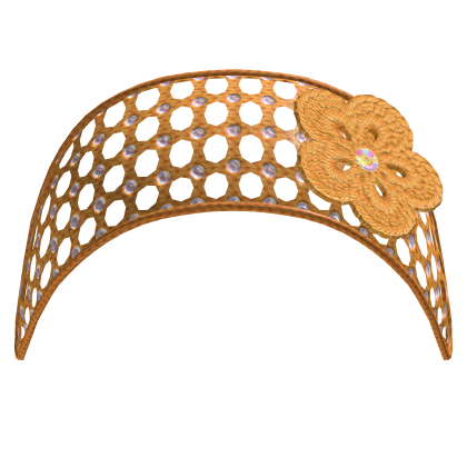 Tangerine crochet flower headband
