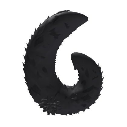 Cartoony Black Cat Tail