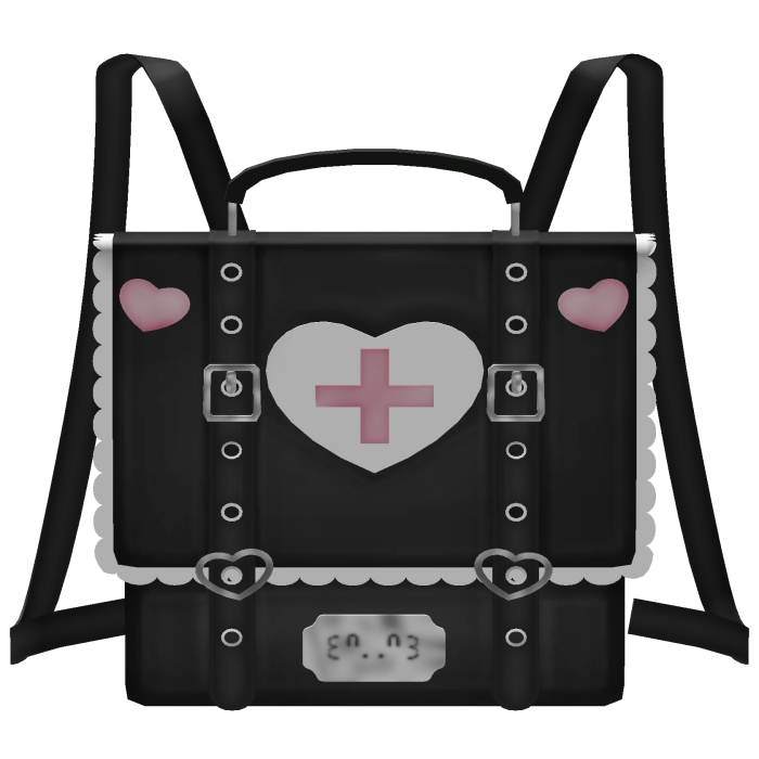 ♡ 1.0 kawaii school girl nurse backpack in black