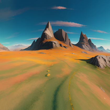 Hilly Yellow Anime Skybox