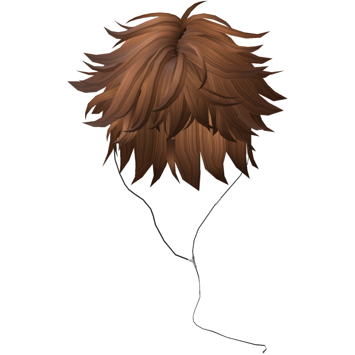 Y2K emo boy with headphones, bronw hair