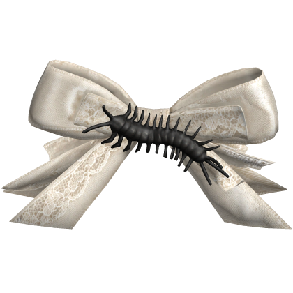 Y2k Vkei Emo Soft Beige Laces Centipede Bow