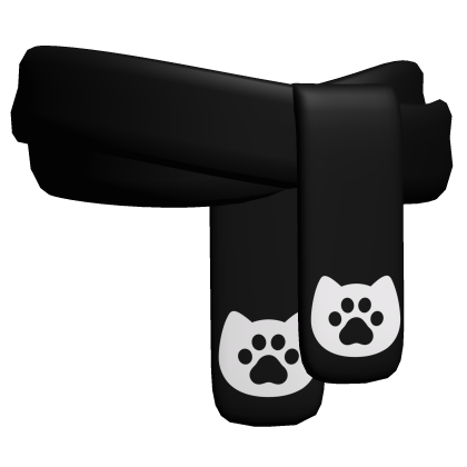 cute kitty scarf black Roblox item