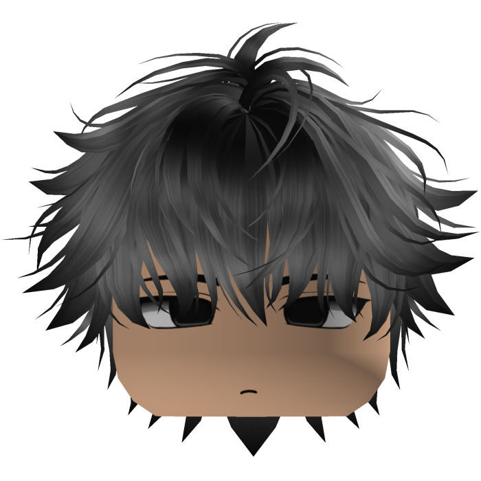 Cute Y2K emo dark gray hair