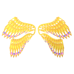 Majestic Golden Jewelled Wings