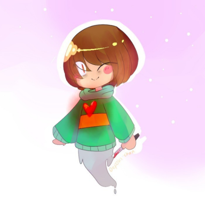 Chara Ur Cute But Put Down That Knife Roblox decal