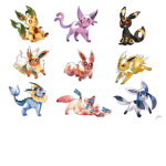eevee evolves