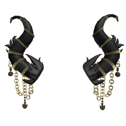 Black and Gold Royal Horns