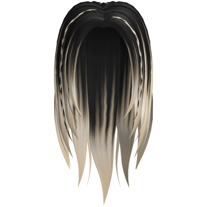 Y2K Black and Blonde Christina Hair Skunk Stripes Roblox item