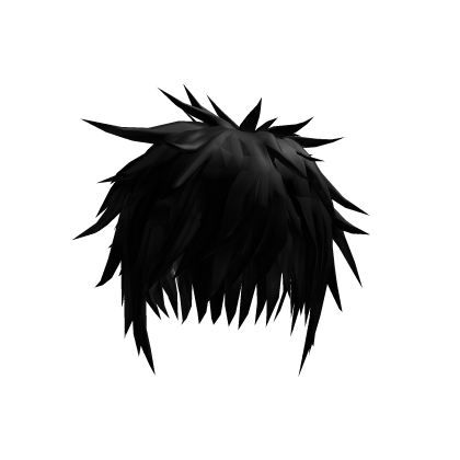 black spiky messy boy hair