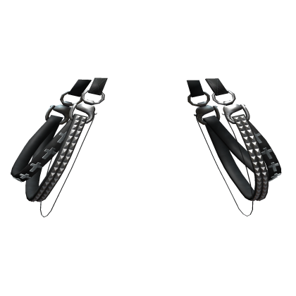 Punk Waist Suspender Straps With Crosses 3.0