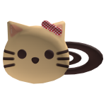 beige cat hairclip