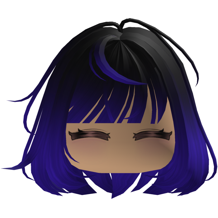 Cute emo y2k hair fluffy (purple)