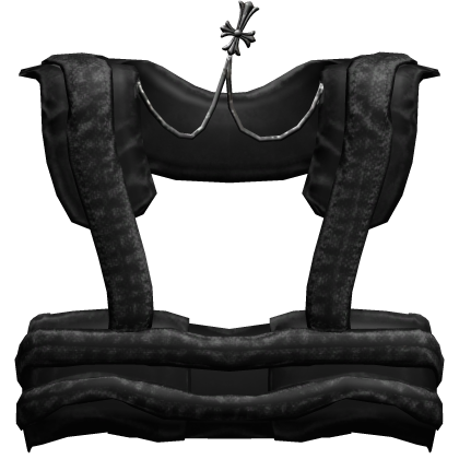 Black Life Jacket w Gothic Cross Chain thumbnail