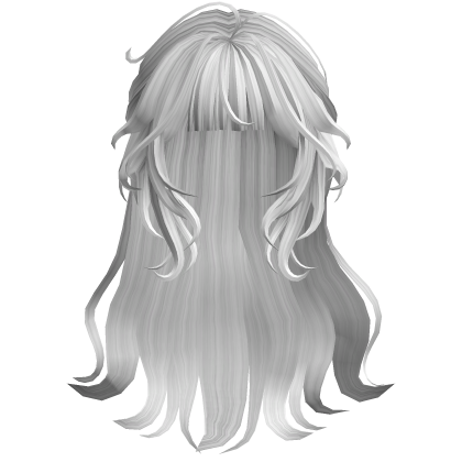 Long Curled Fringe Hair - White