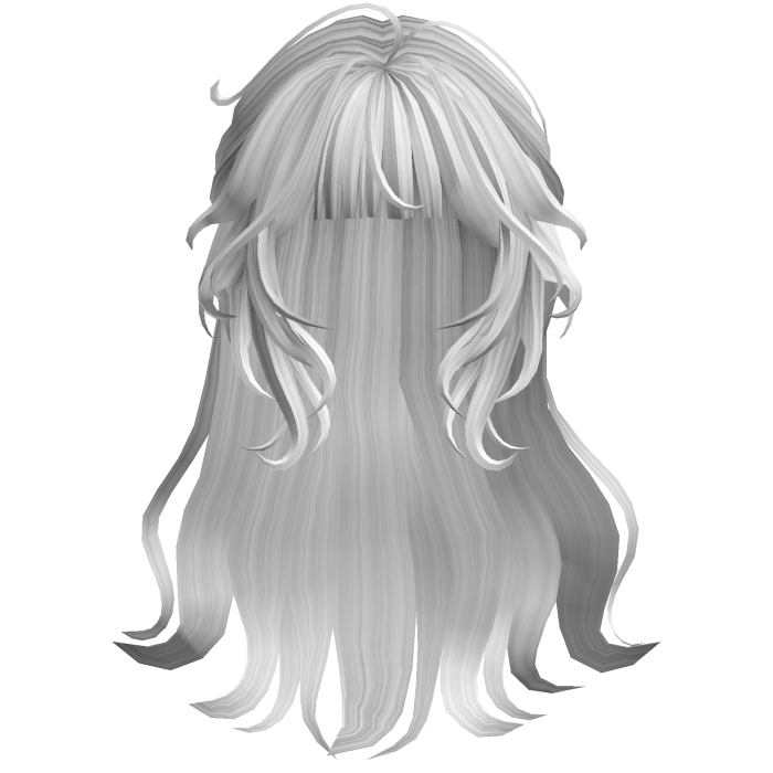 Long Curled Fringe Hair - White