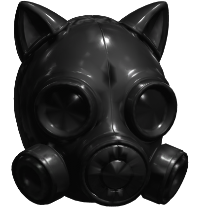 Cute Black Goth Lita Cat Ear Face Mask Roblox item