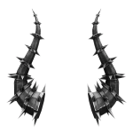 Silver Spiked Horns